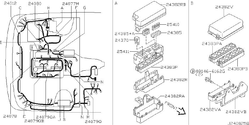 Infiniti Qx4 Fuse Box Cover  Engine  Fitting  Body