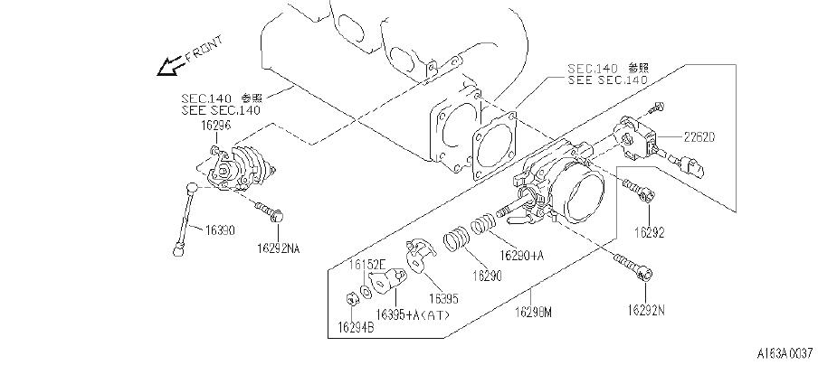 INFINITI G20 Rod Connecting, Accelerator - 16370-53J10 ...